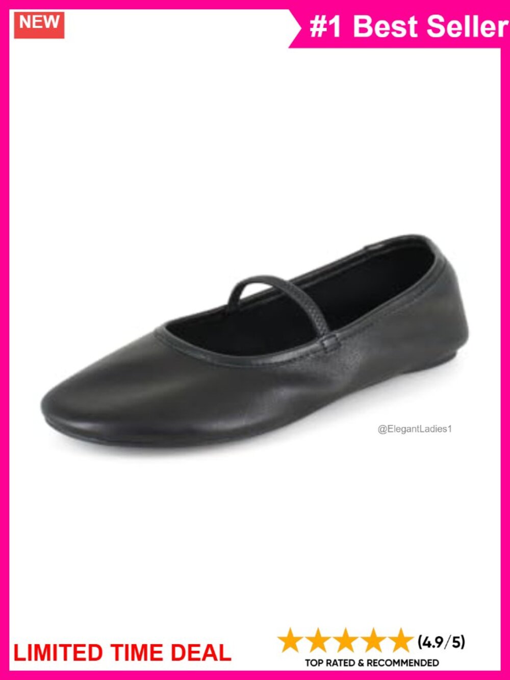 Genuine Suede Leather Mary Jane Ballet Flats Round Toe Comfort